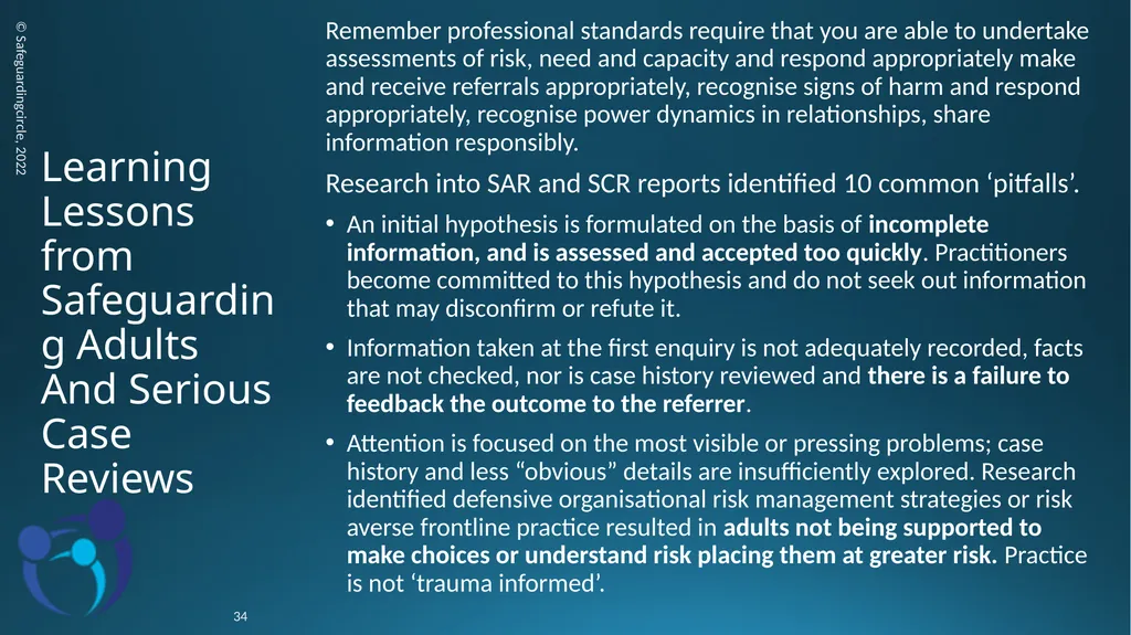 Developing your skills in Adult Safeguarding - slide 34 of 37