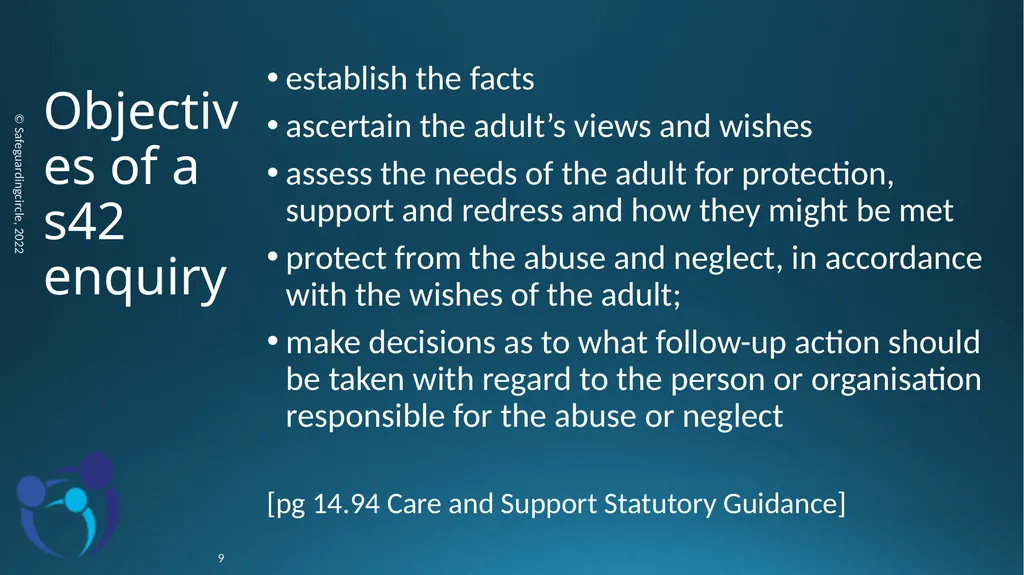 Developing your skills in Adult Safeguarding - slide 9 of 37