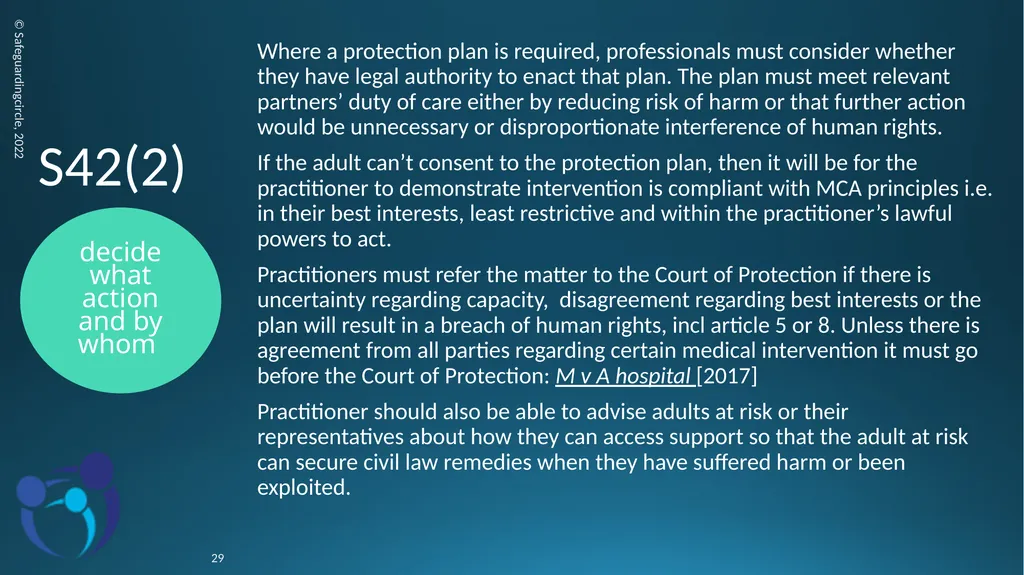 Developing your skills in Adult Safeguarding - slide 29 of 37