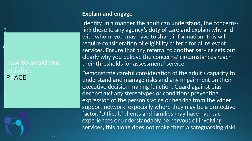 Developing your skills in Adult Safeguarding - slide 17 of 37