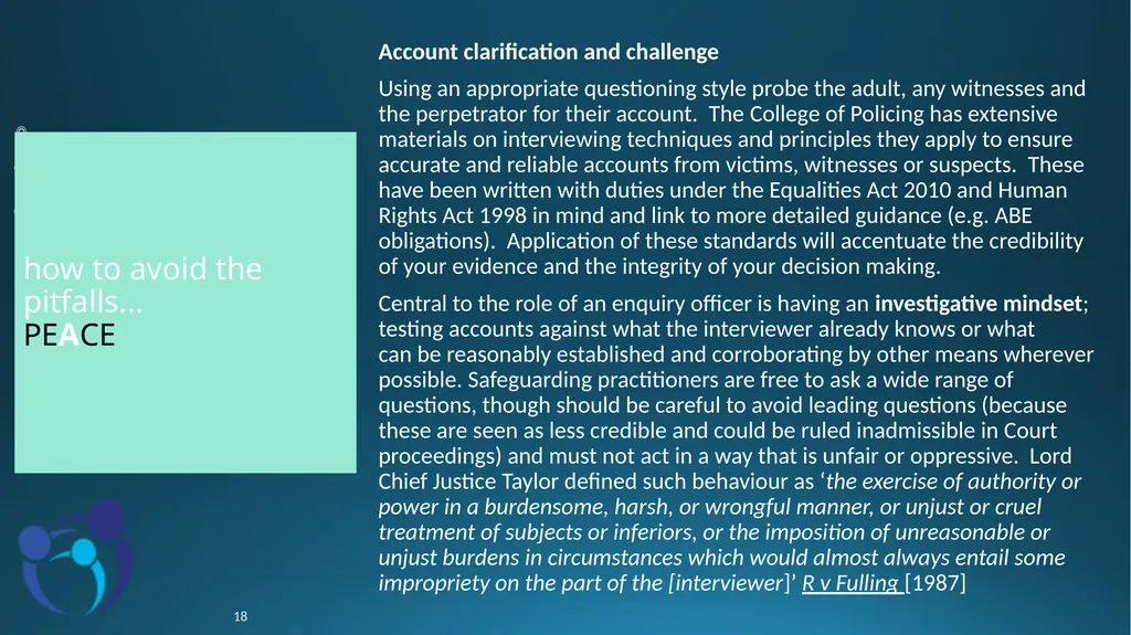 Developing your skills in Adult Safeguarding - slide 18 of 37