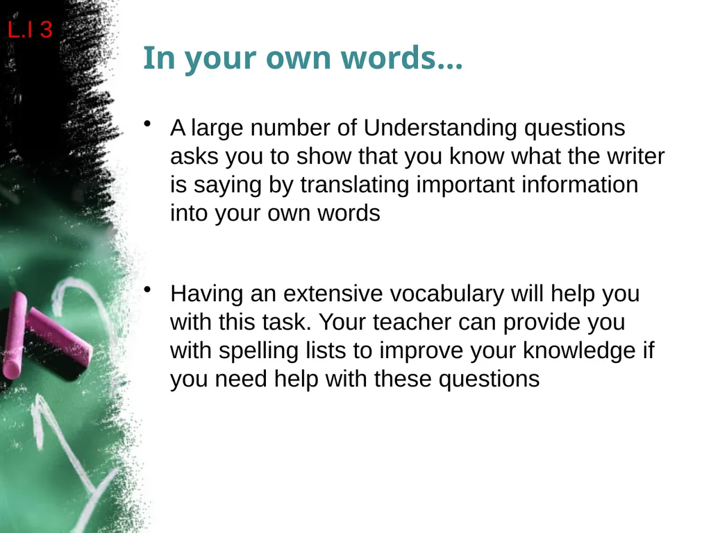 Reading for Understanding, Analysis and Evaluation - slide 7 of 119