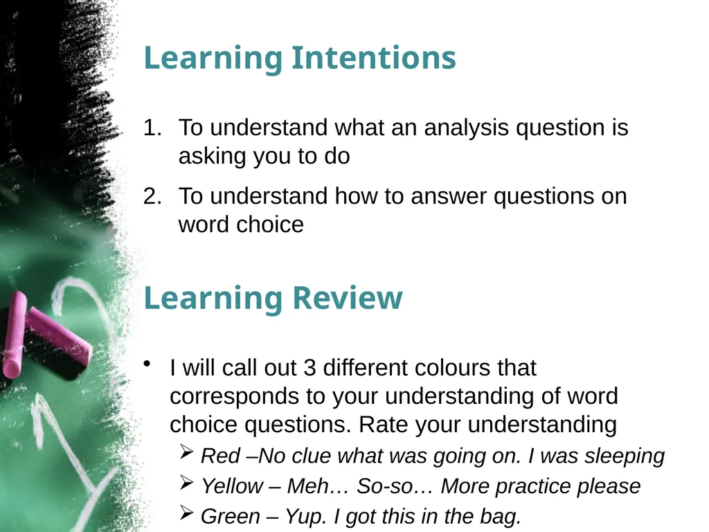 Reading for Understanding, Analysis and Evaluation - slide 77 of 119