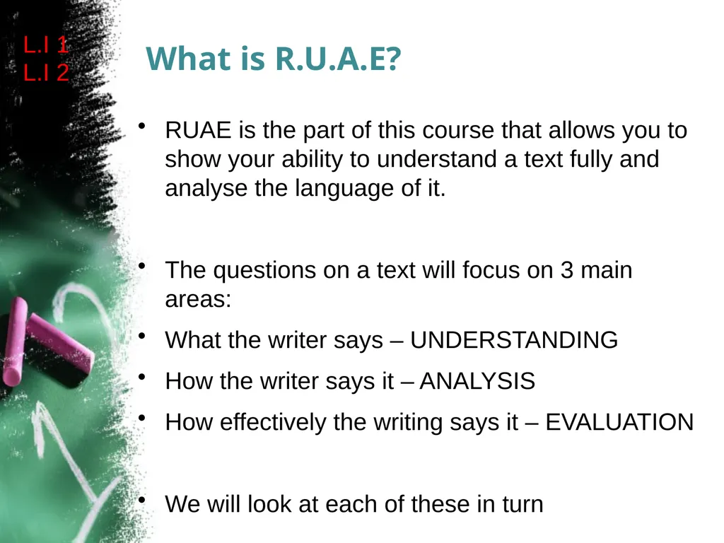 Reading for Understanding, Analysis and Evaluation - slide 4 of 119