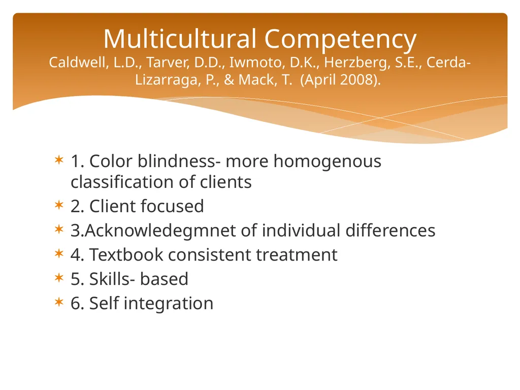 Conceptualizing Cultural Variables in Treatment - slide 47 of 212