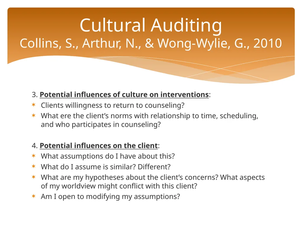 Conceptualizing Cultural Variables in Treatment - slide 51 of 212