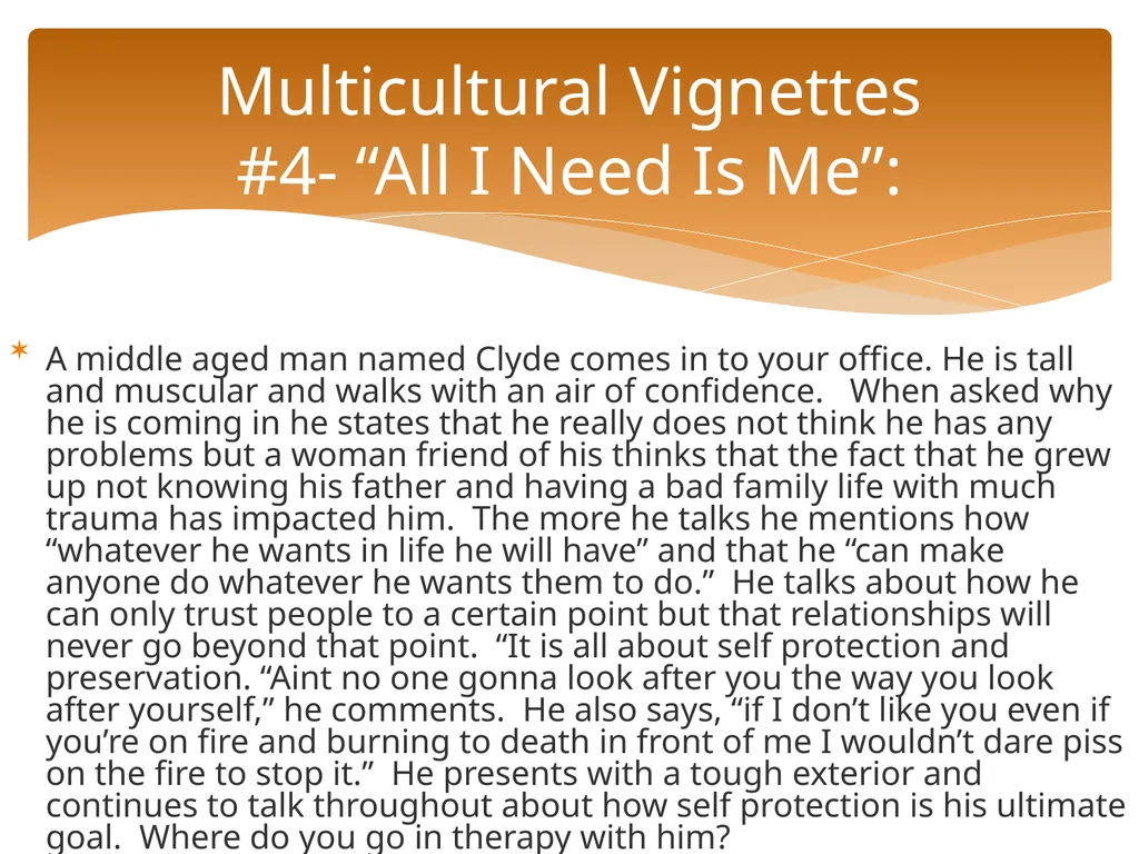 Conceptualizing Cultural Variables in Treatment - slide 175 of 212