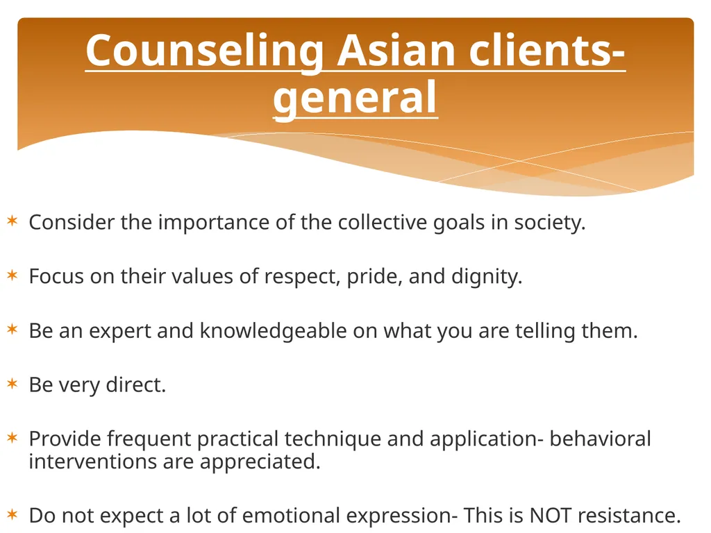Conceptualizing Cultural Variables in Treatment - slide 110 of 212