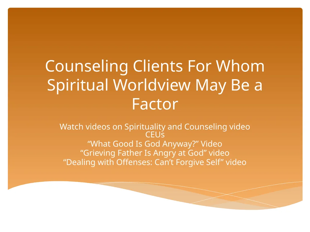 Conceptualizing Cultural Variables in Treatment - slide 148 of 212