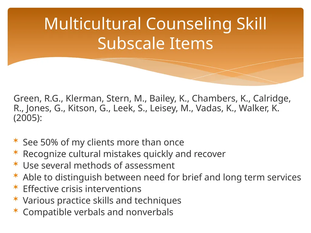 Conceptualizing Cultural Variables in Treatment - slide 44 of 212