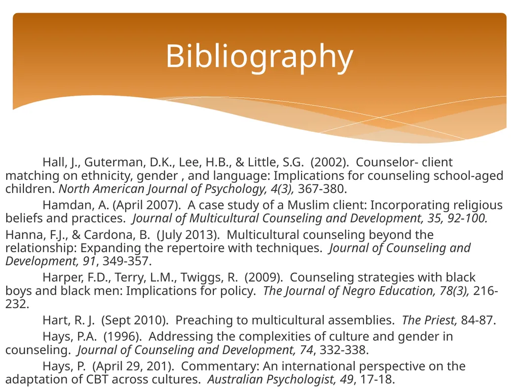 Conceptualizing Cultural Variables in Treatment - slide 195 of 212