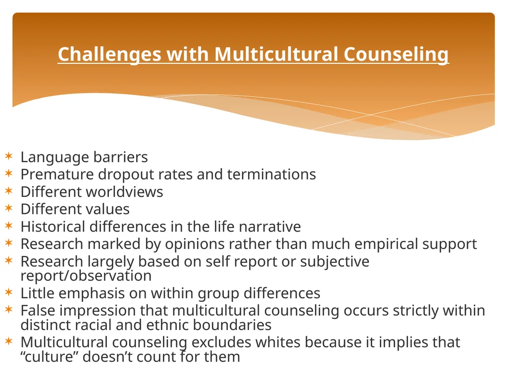 Conceptualizing Cultural Variables in Treatment - slide 65 of 212