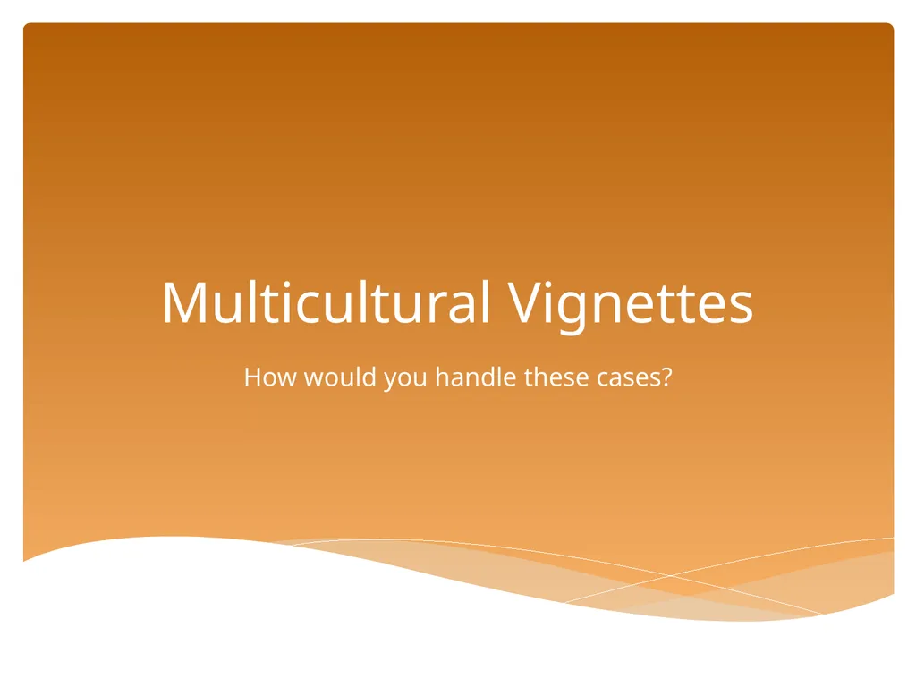 Conceptualizing Cultural Variables in Treatment - slide 170 of 212