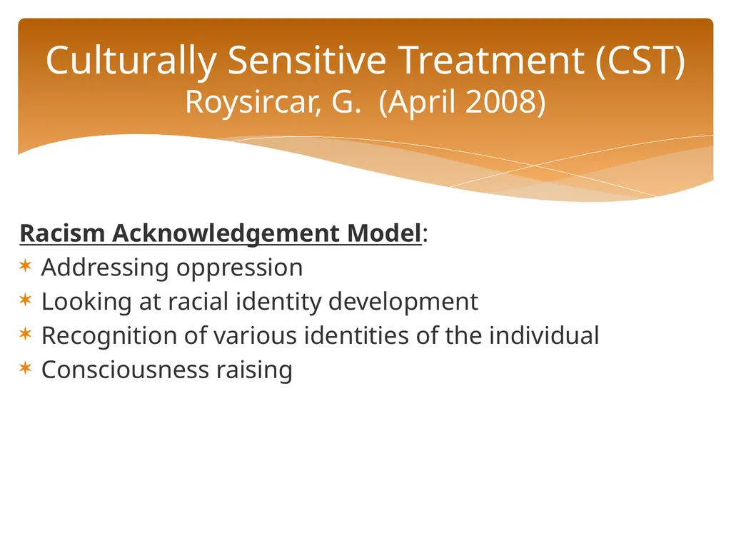 Conceptualizing Cultural Variables in Treatment - slide 97 of 212