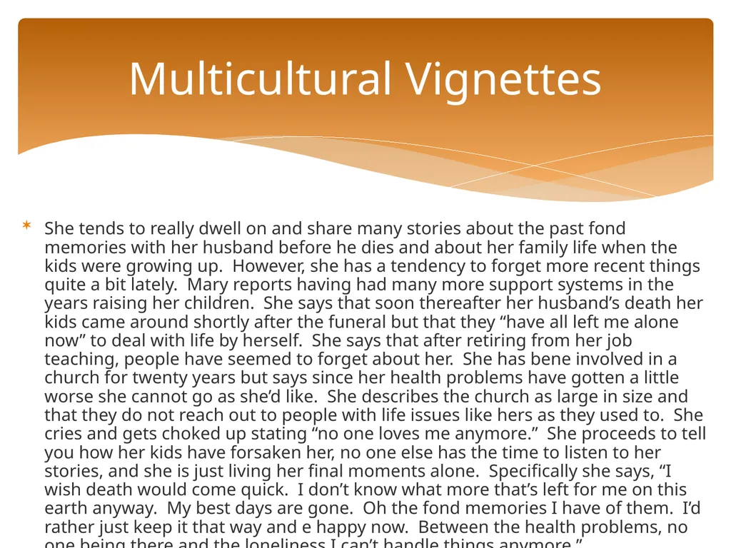 Conceptualizing Cultural Variables in Treatment - slide 172 of 212