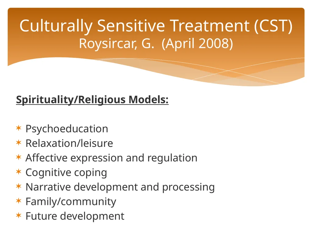Conceptualizing Cultural Variables in Treatment - slide 99 of 212
