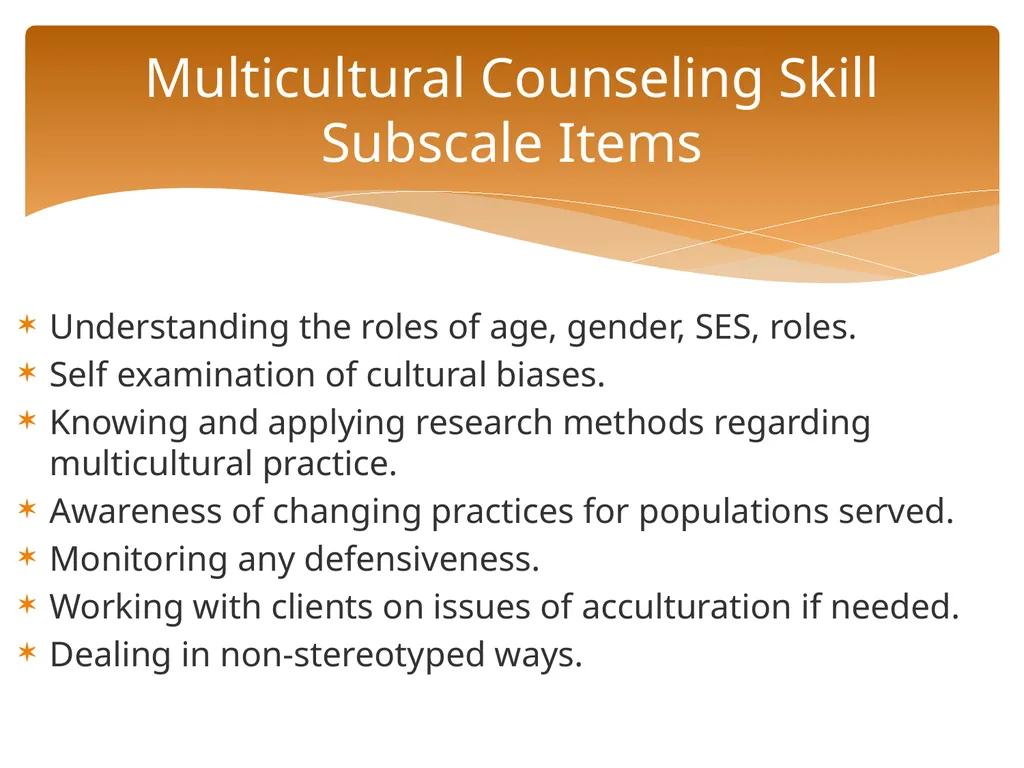 Conceptualizing Cultural Variables in Treatment - slide 46 of 212