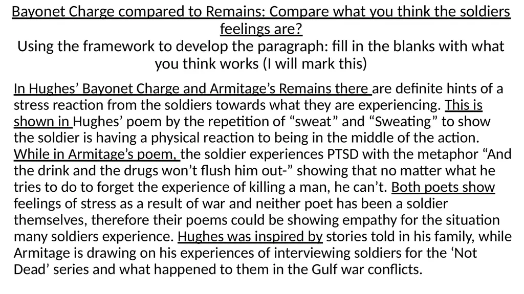 The Charge of The Light Brigade – fill the gaps - slide 17 of 36