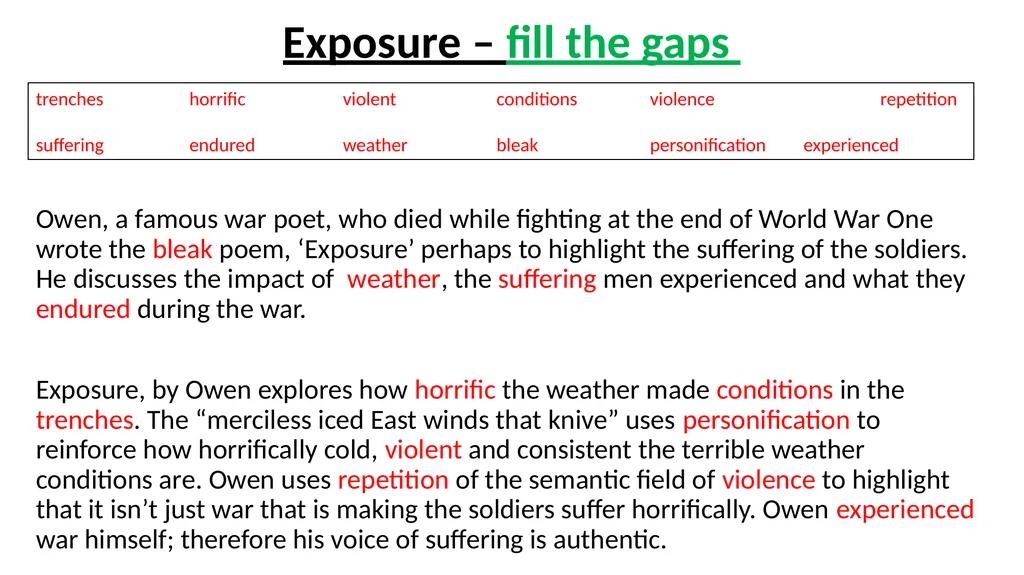 The Charge of The Light Brigade – fill the gaps - slide 6 of 36