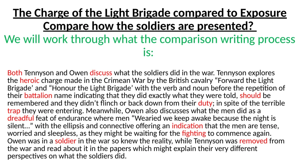 The Charge of The Light Brigade – fill the gaps - slide 11 of 36