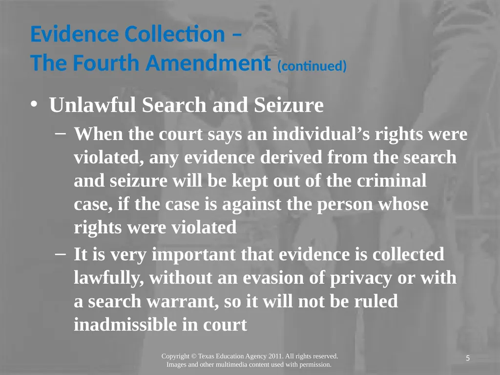 Legal Systems Forensic Science Copyright and Terms - slide 5 of 38