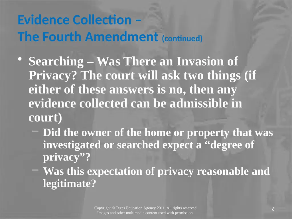 Legal Systems Forensic Science Copyright and Terms - slide 6 of 38