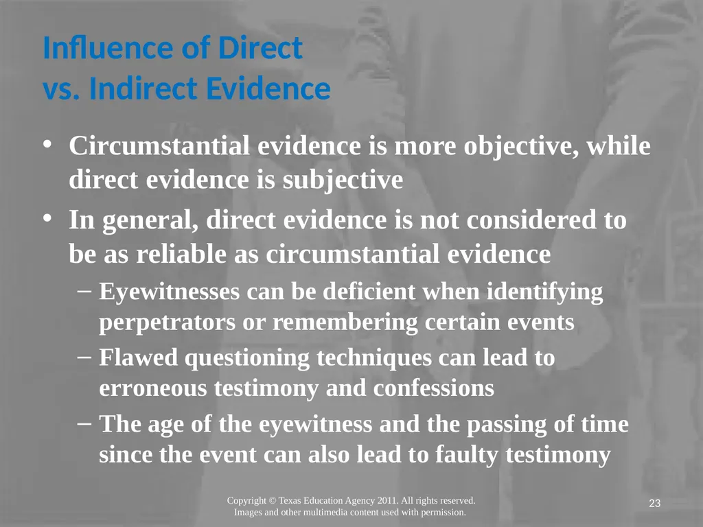 Legal Systems Forensic Science Copyright and Terms - slide 23 of 38