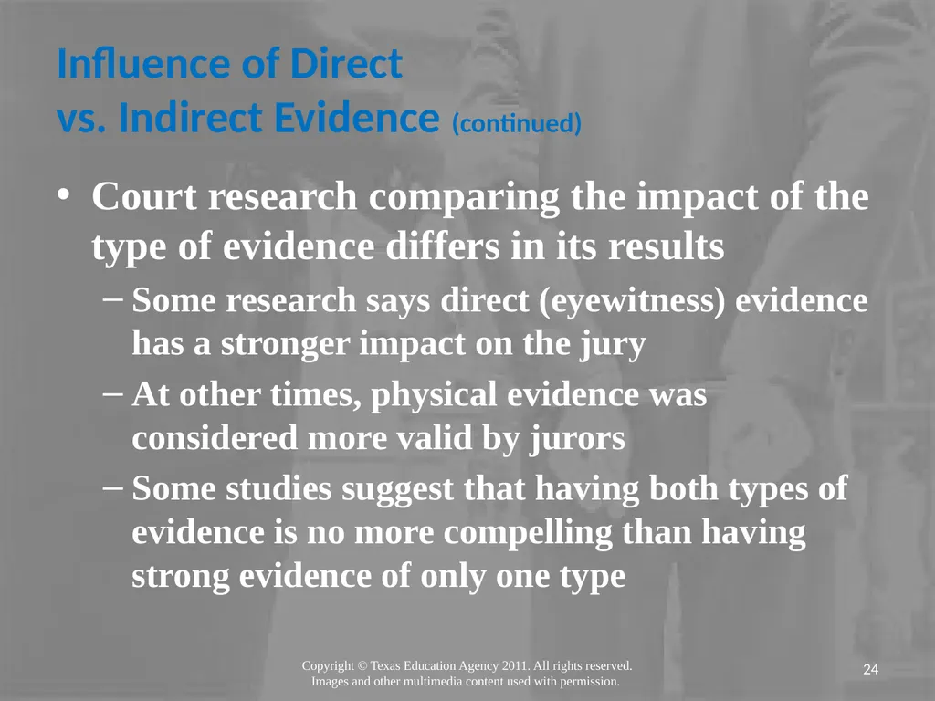 Legal Systems Forensic Science Copyright and Terms - slide 24 of 38