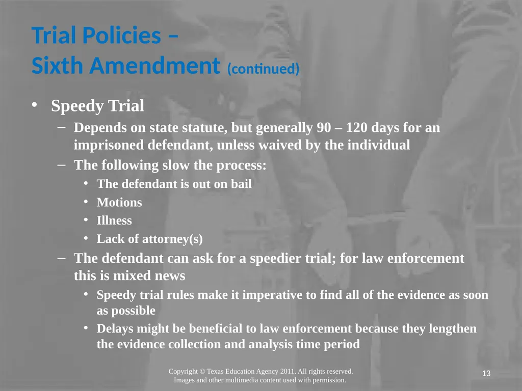 Legal Systems Forensic Science Copyright and Terms - slide 13 of 38