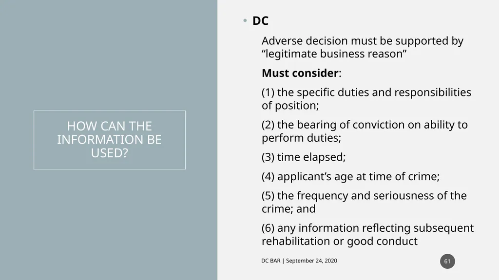 IT DIDN’T HAPPEN AT WORK: CAN THEY FIRE ME ANYWAY? - slide 61 of 63