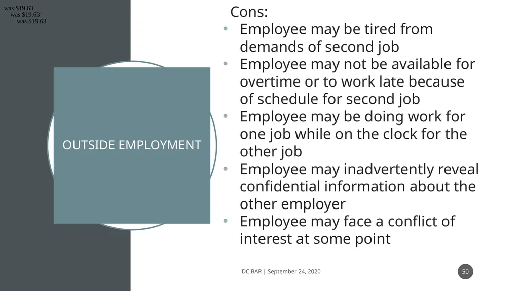 IT DIDN’T HAPPEN AT WORK: CAN THEY FIRE ME ANYWAY? - slide 50 of 63