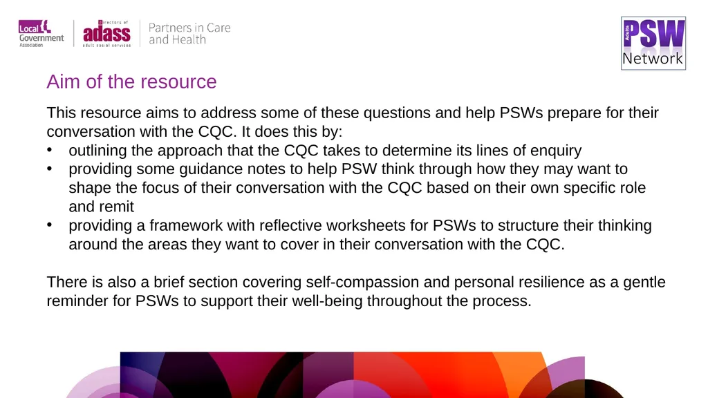 Preparing for CQC assessment A practical resource - slide 7 of 32