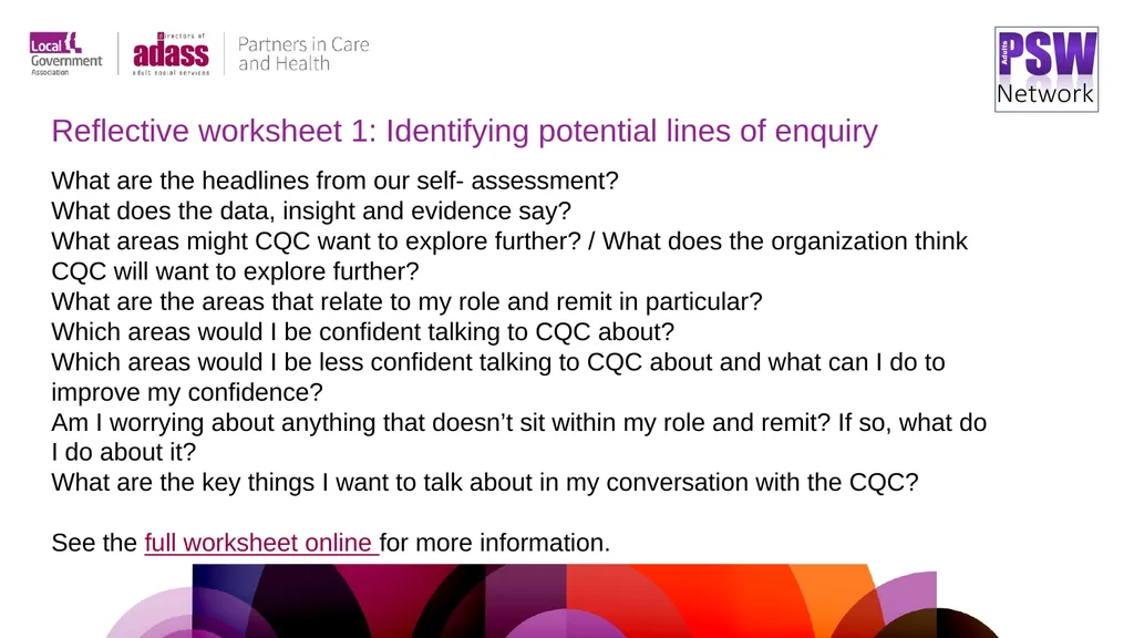 Preparing for CQC assessment A practical resource - slide 13 of 32