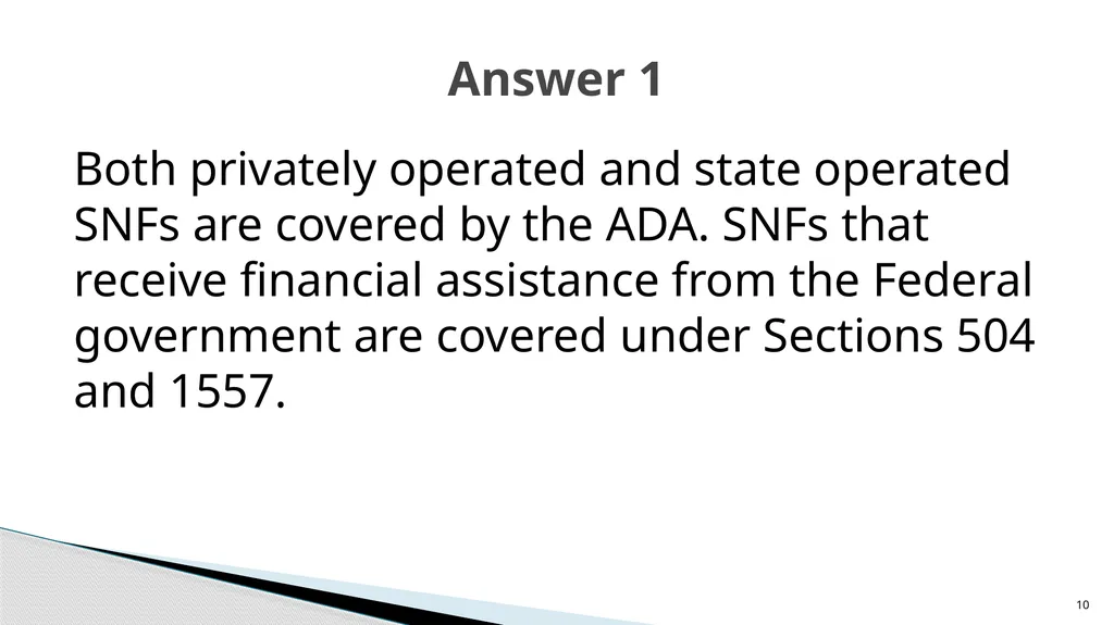 Accessible Information and Effective Communication - slide 10 of 85