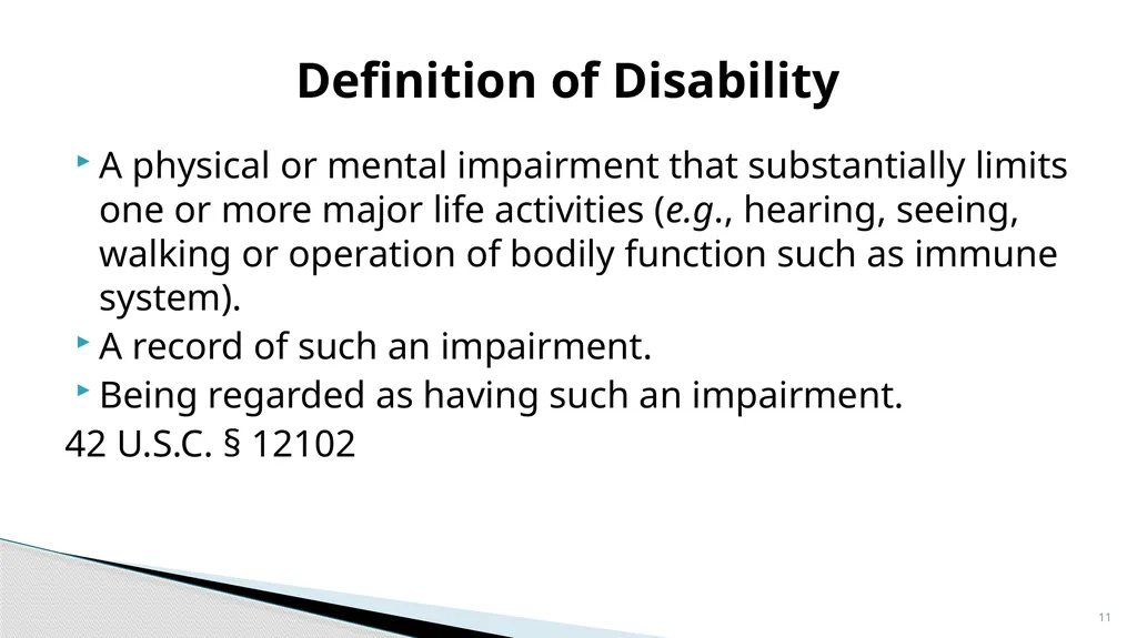 Accessible Information and Effective Communication - slide 11 of 85