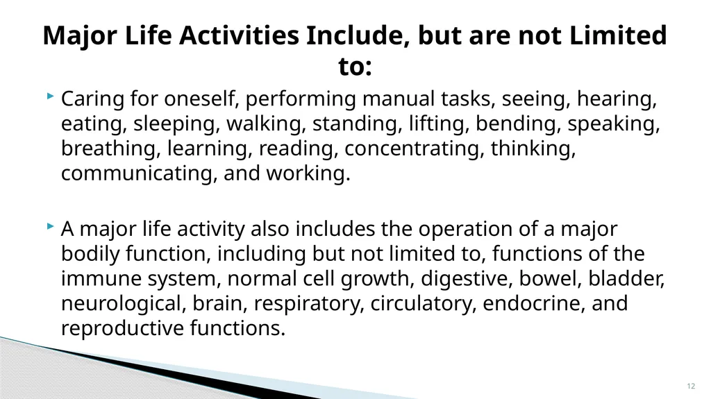 Accessible Information and Effective Communication - slide 12 of 85