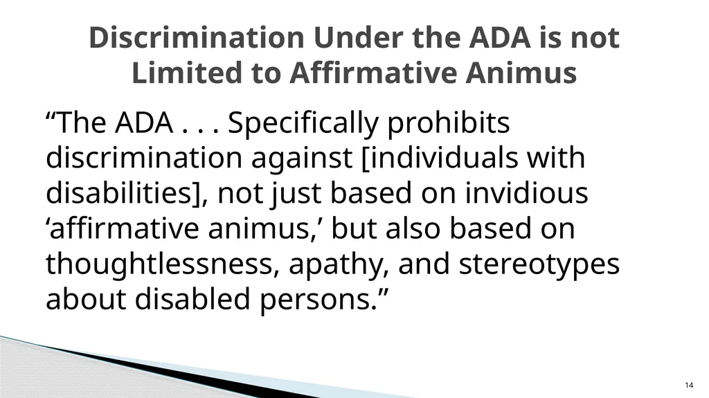 Accessible Information and Effective Communication - slide 14 of 85