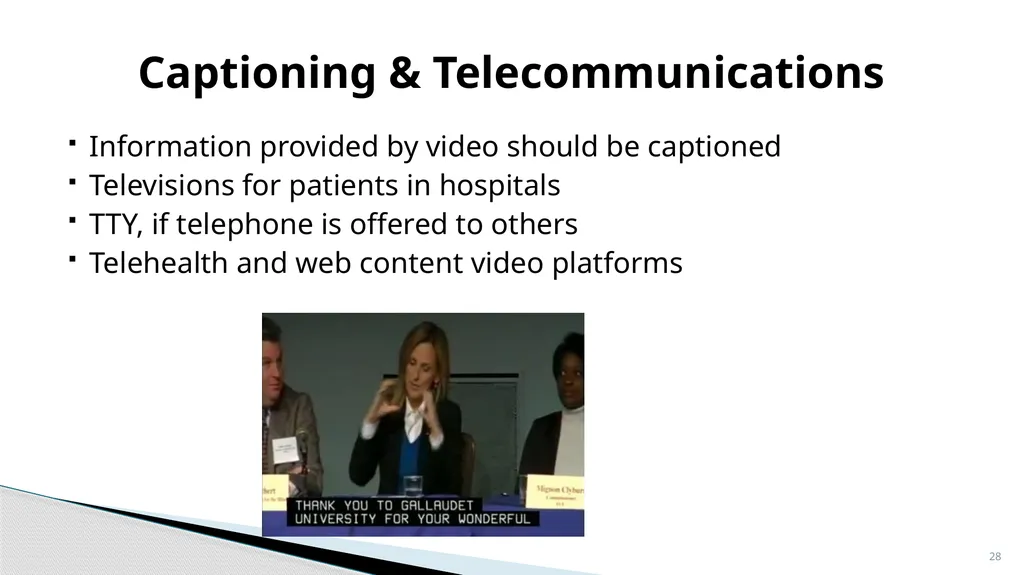 Accessible Information and Effective Communication - slide 28 of 85