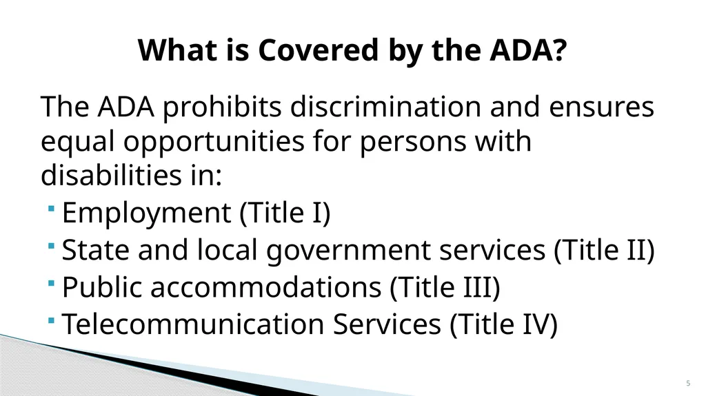 Accessible Information and Effective Communication - slide 5 of 85