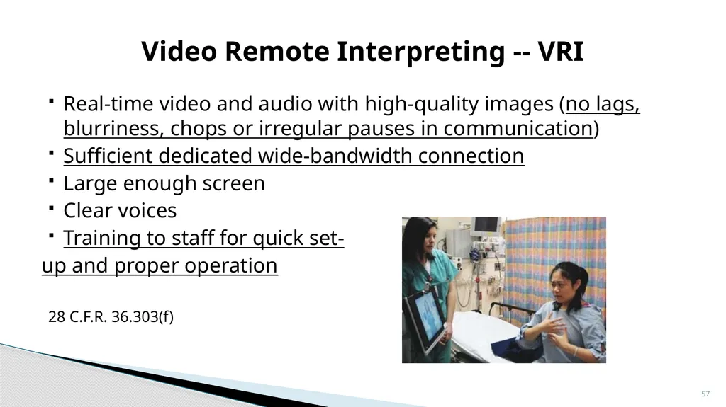 Accessible Information and Effective Communication - slide 57 of 85