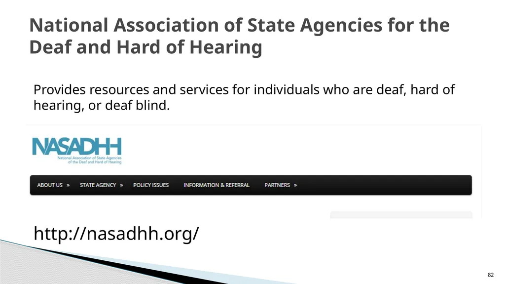 Accessible Information and Effective Communication - slide 82 of 85