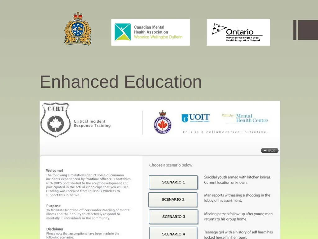 Waterloo Region Specialized Crisis Team Project: - slide 9 of 30
