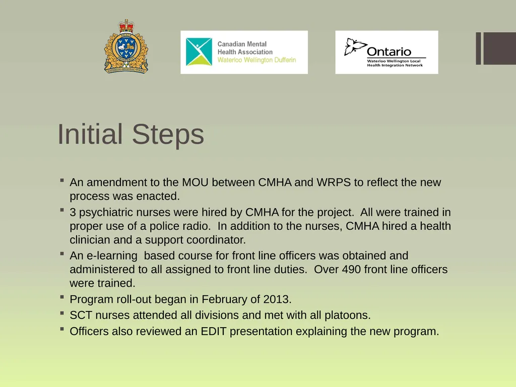 Waterloo Region Specialized Crisis Team Project: - slide 8 of 30