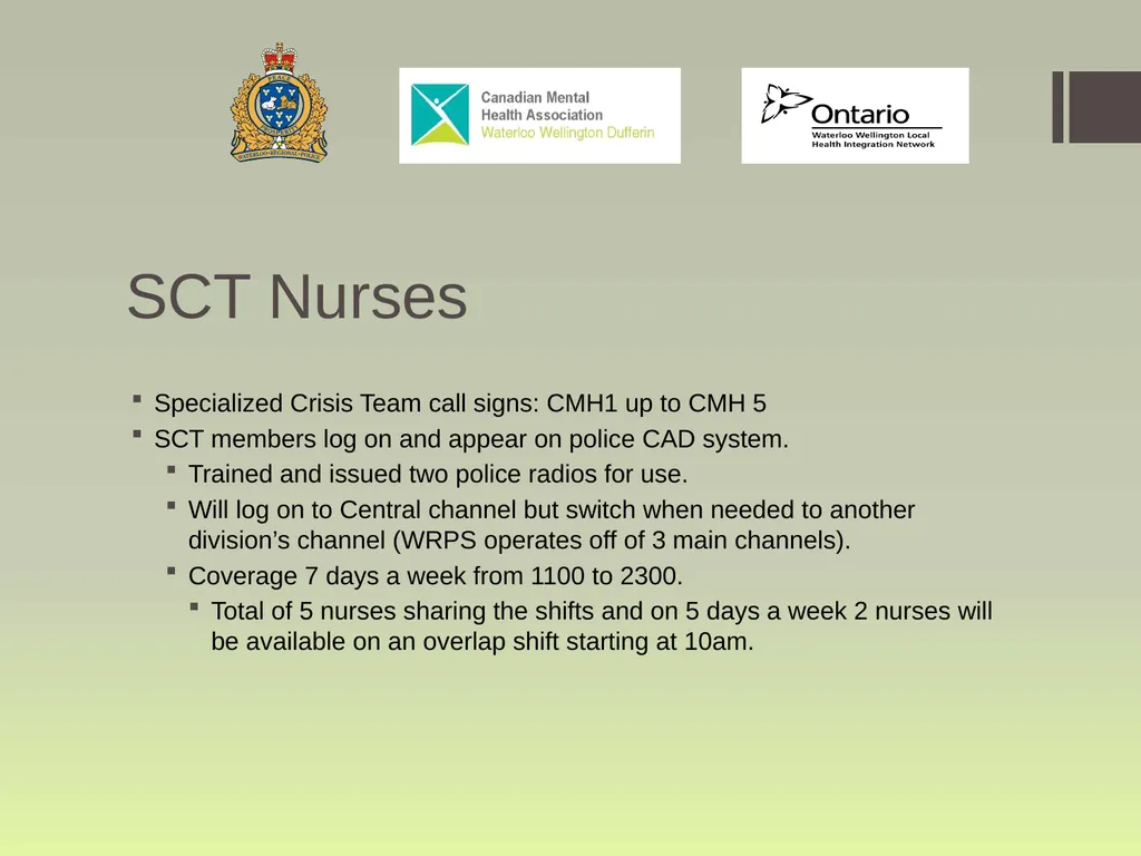 Waterloo Region Specialized Crisis Team Project: - slide 12 of 30