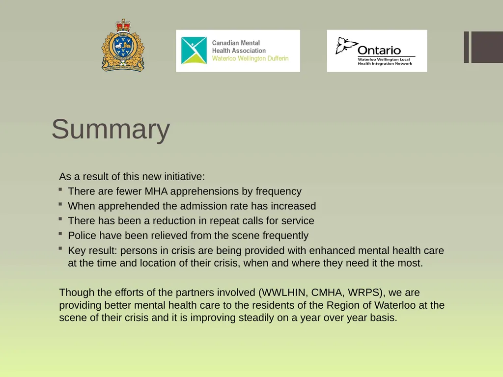 Waterloo Region Specialized Crisis Team Project: - slide 29 of 30