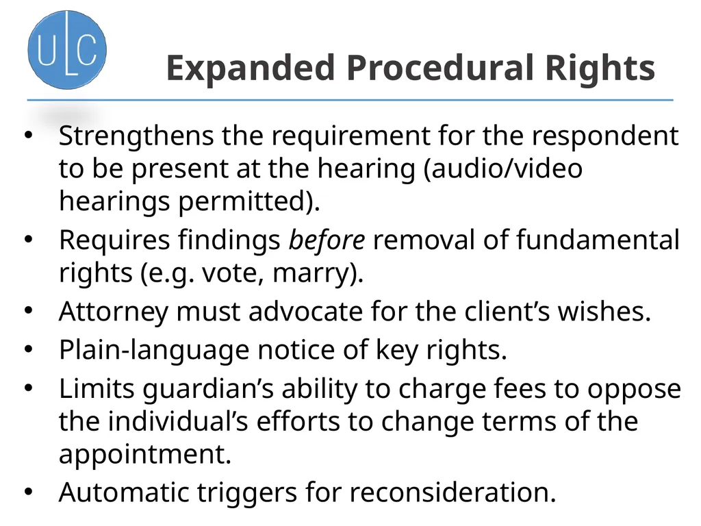 Uniform Guardianship, Conservatorship, and Other - slide 17 of 26