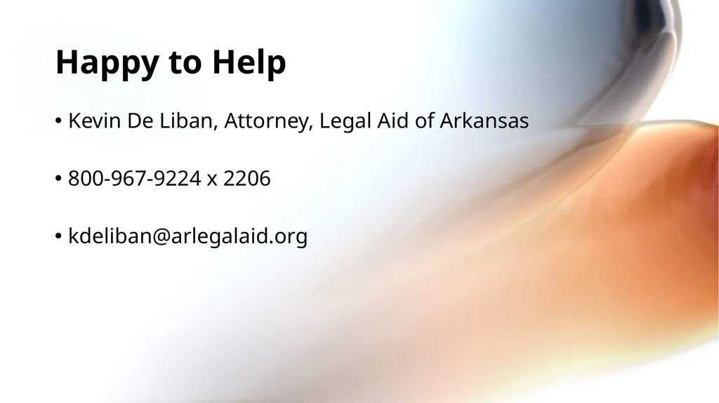 Arkansas Work Requirements Kevin De Liban, - slide 14 of 14