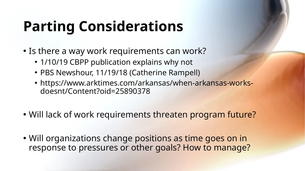 Arkansas Work Requirements Kevin De Liban, - slide 13 of 14