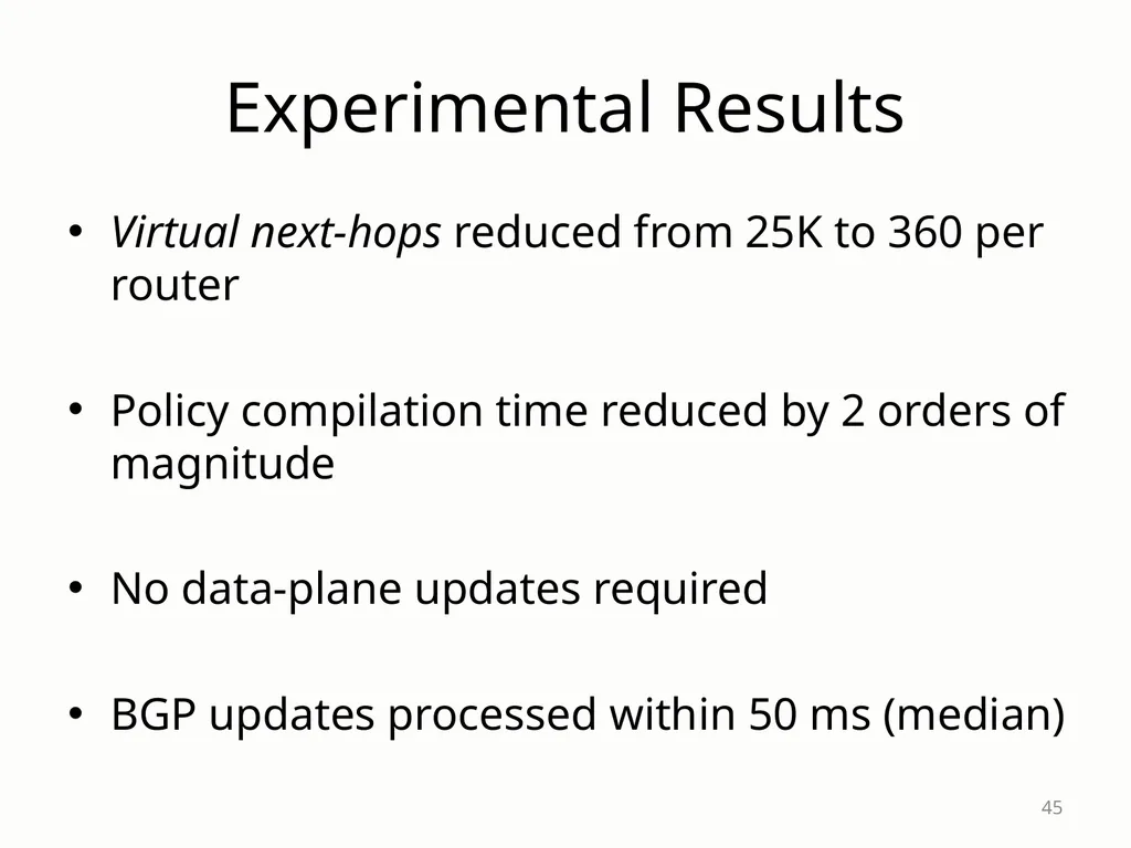 SDX: A Software-Defined Internet eXchange Jennifer - slide 45 of 47
