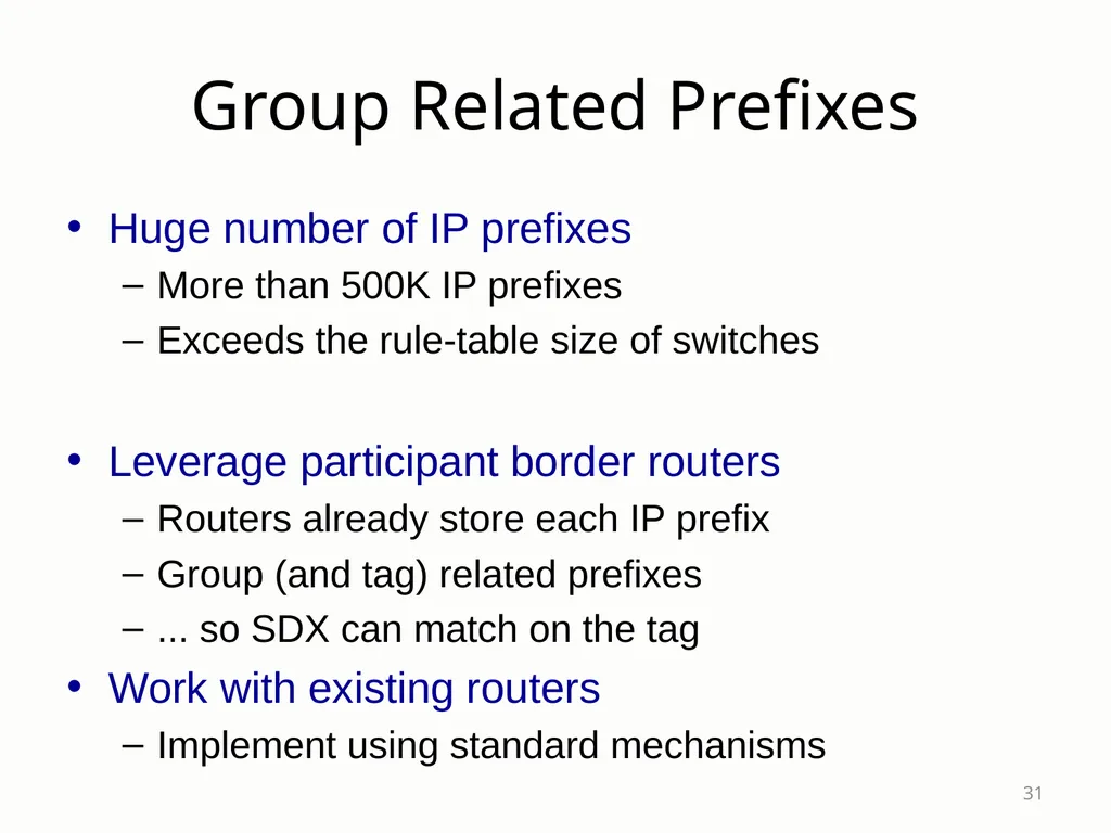 SDX: A Software-Defined Internet eXchange Jennifer - slide 31 of 47